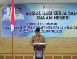 Wakil Bupati Tanjung Jabung Barat Hairan SH membuka Secara resmi Sosialisasi dalam Negeri