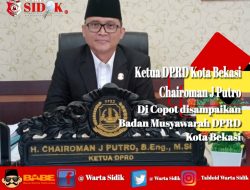 Ketua DPRD Kota Bekasi Chairoman J Putro Di Copot disampaikan Badan Musyawarah DPRD Kota Bekasi