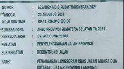Penanganan Longsor Ruas Jalan Muaradua-Batas Lampung Menghabiskan Anggaran Miliaran Rupiah Kembali Amblas