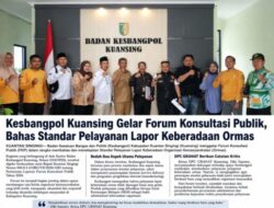 Kesbangpol Kuansing Gelar Forum Konsultasi Publik, Bahas Standar Pelayanan Lapor Keberadaan Ormas